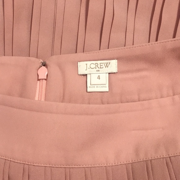 Blush Pink Pleated J. Crew Skirt Size 4 - Picture 3 of 3